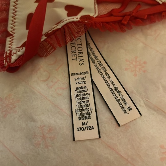 Victoria’s Secret red and white heart corset top and matching panty nwt size m - Picture 7 of 10